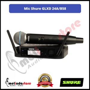 Microphone Wireless Shure GLXD24A / B58 | Wireless Mic Shure Handheld Vocal System 